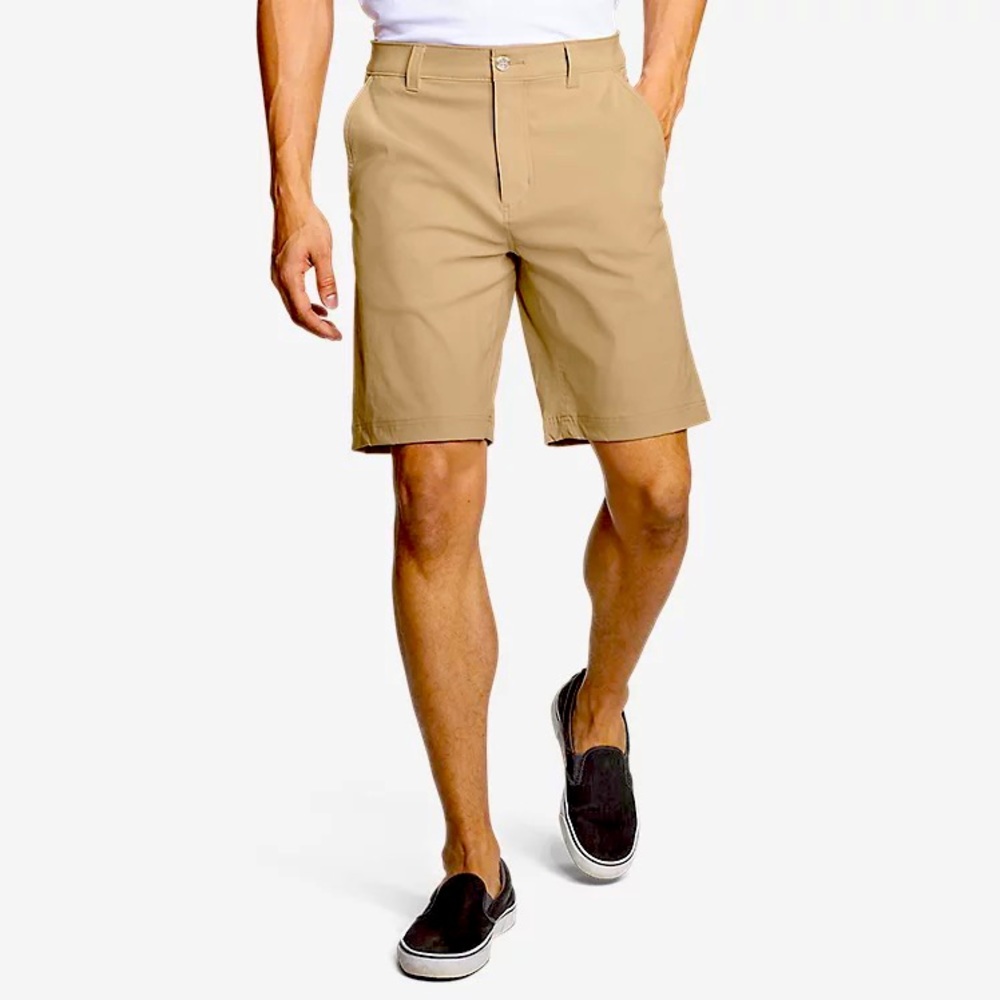 Eddie Bauer Chino Nylon Khaki Shorts